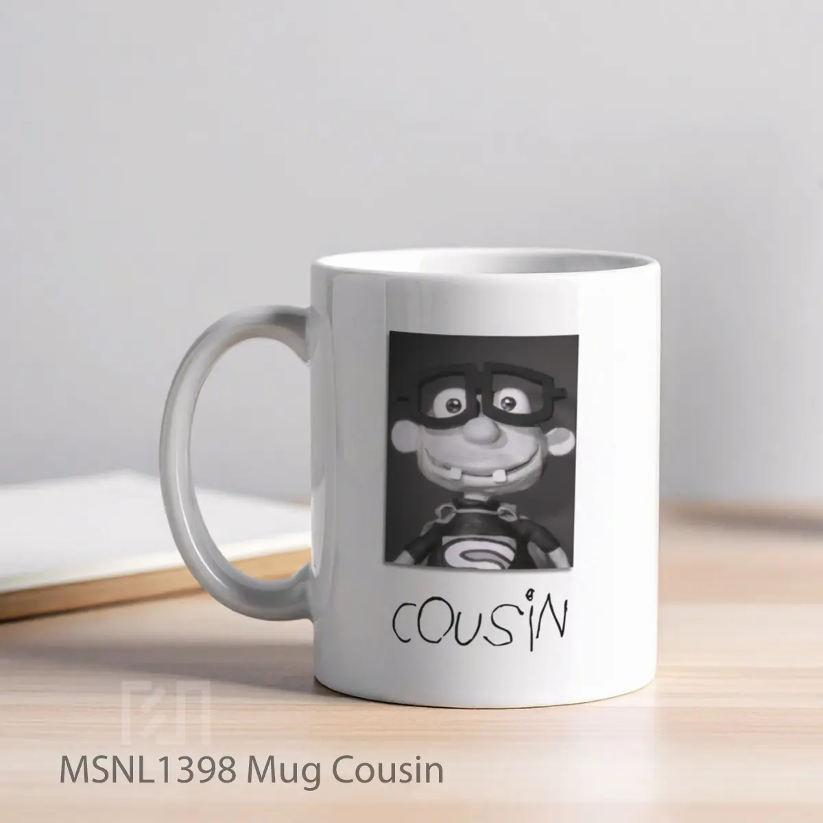 Mug Cousin Gelas Keramik Tema Film MSNL1398 - Tampak Kiri