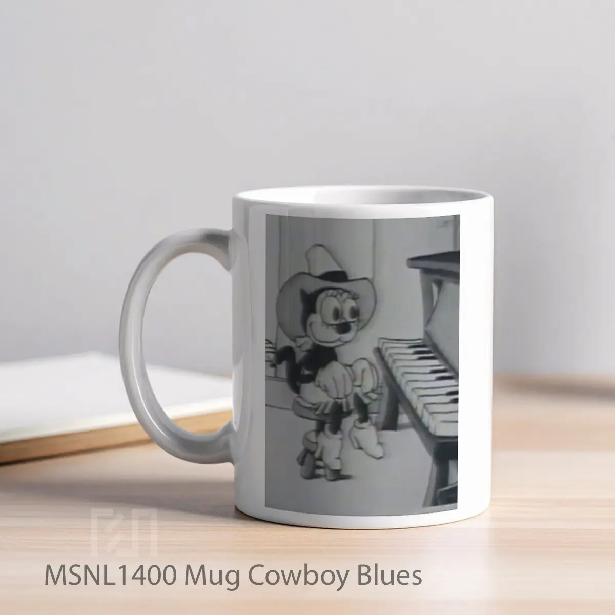 Mug Cowboy Blues Gelas Keramik Tema Film MSNL1400 - Tampak Kiri