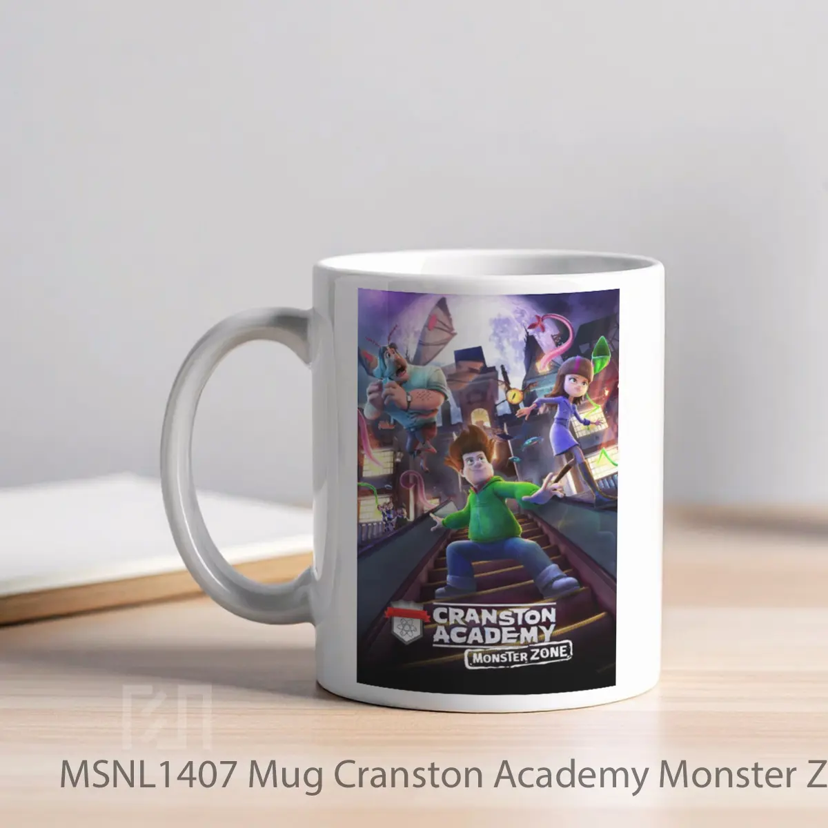 Mug Cranston Academy Monster Zone Gelas Keramik Tema Film MSNL1407 - Tampak Kiri