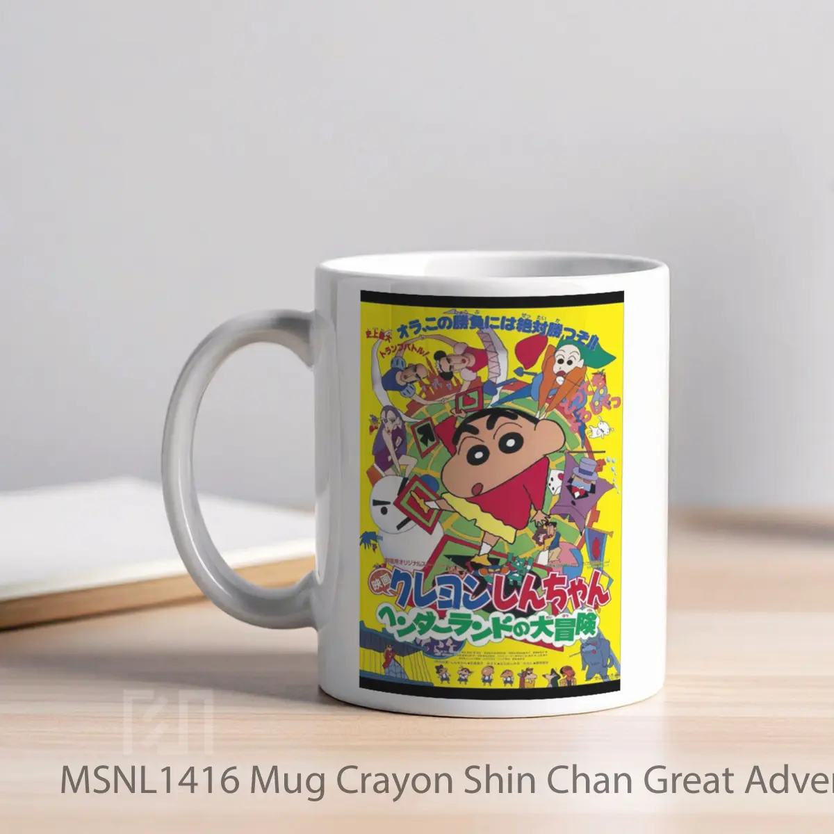 Mug Crayon Shin Chan Great Adventure In Henderland Gelas Keramik Tema Film MSNL1416 - Tampak Kiri