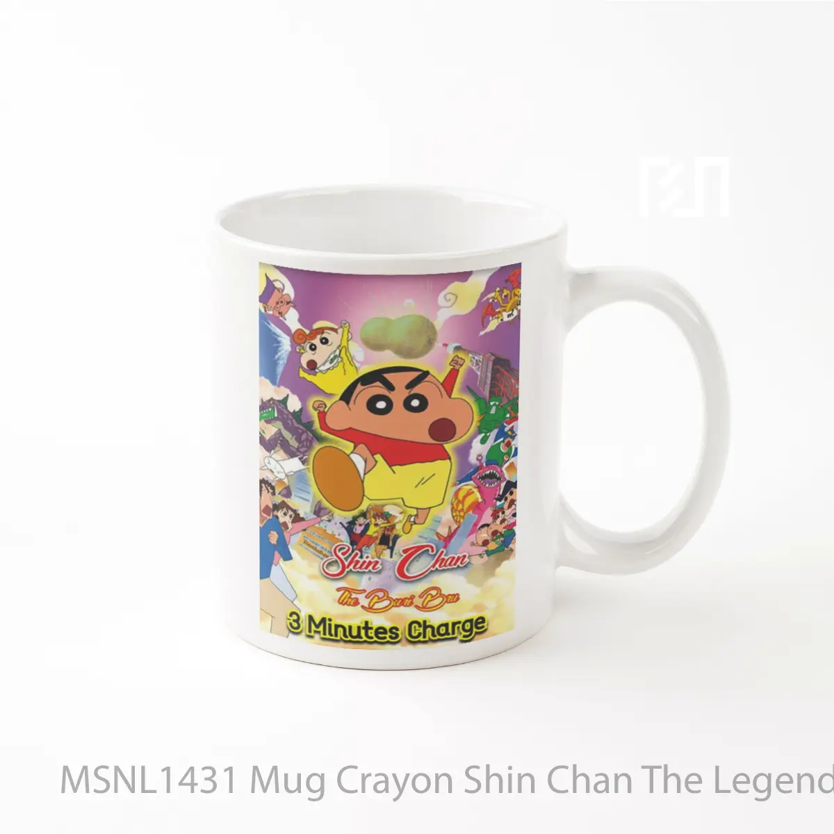 Mug Crayon Shin Chan The Legend Called Buri Buri 3 Minutes Charge Gelas Keramik Tema Film MSNL1431