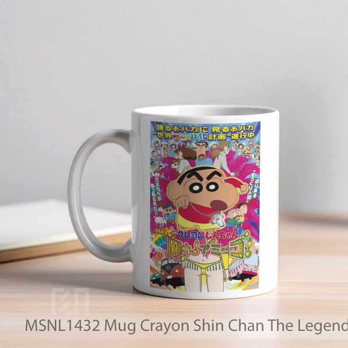 Mug Crayon Shin Chan The Legend Called Dance Amigo Gelas Keramik Tema Film MSNL1432 - Tampak Kiri