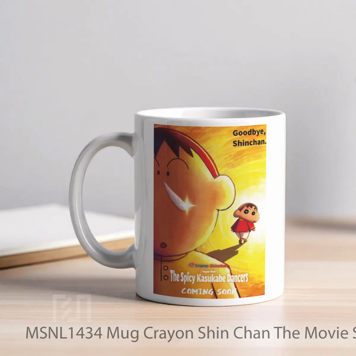 Mug Crayon Shin Chan The Movie Super Hot The Spicy Kasukabe Dancers Gelas Keramik Tema Film MSNL1434 - Tampak Kiri