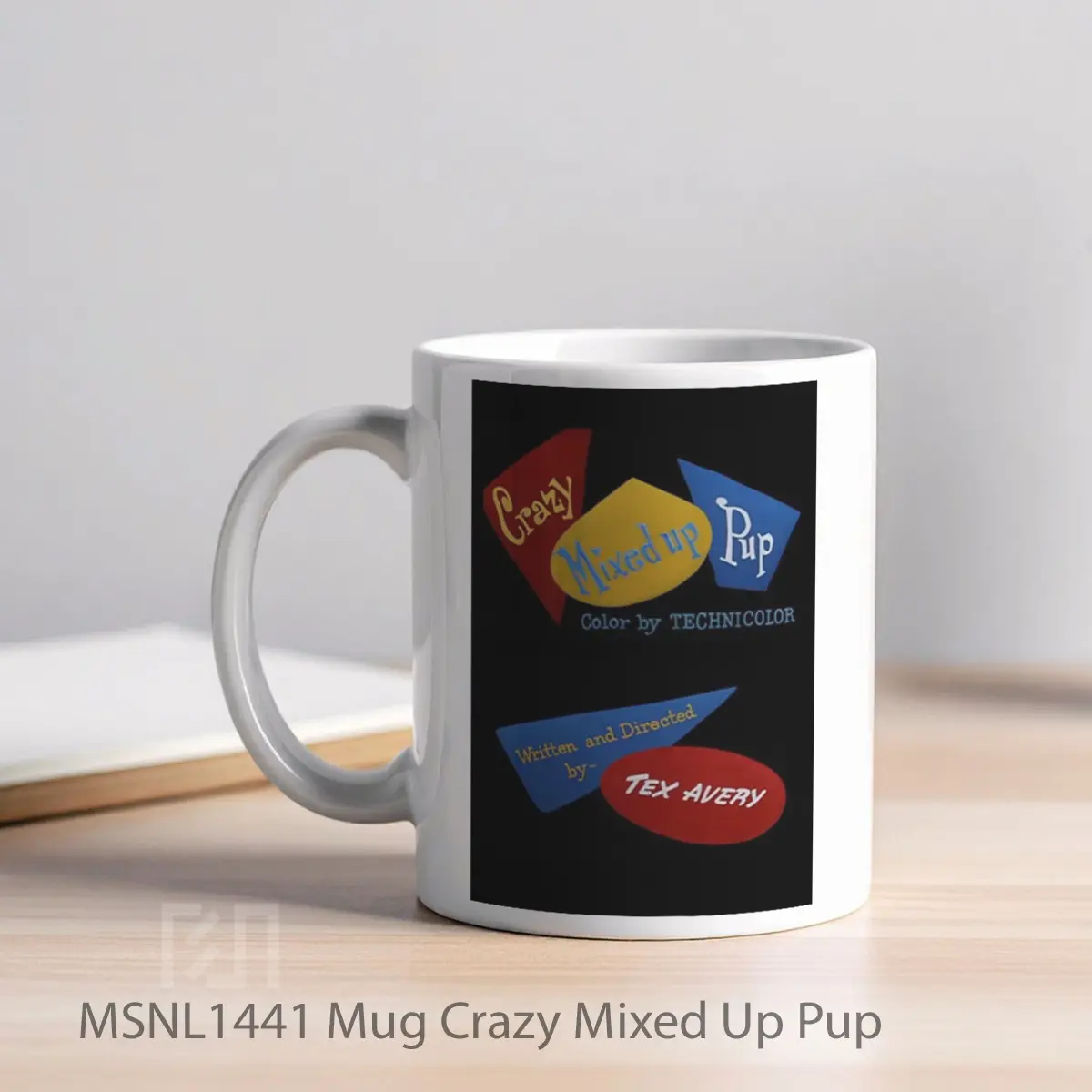 Mug Crazy Mixed Up Pup Gelas Keramik Tema Film MSNL1441 - Tampak Kiri