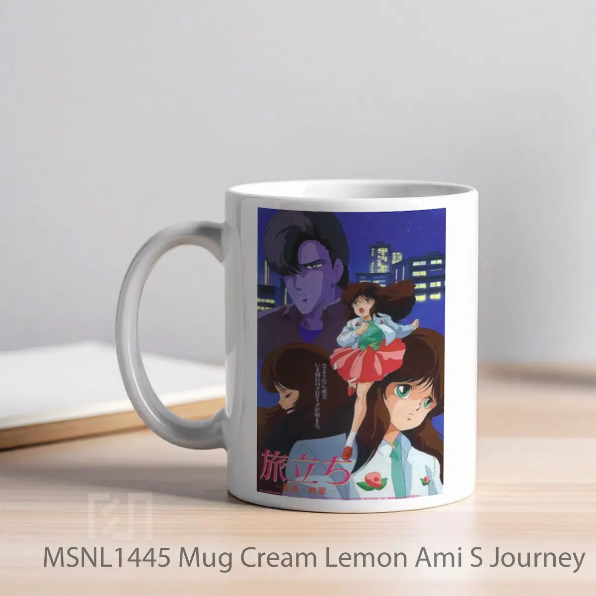 Mug Cream Lemon Ami S Journey Gelas Keramik Tema Film MSNL1445 - Tampak Kiri