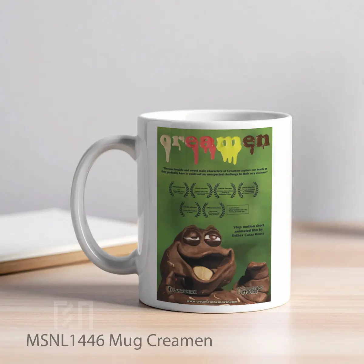 Mug Creamen Gelas Keramik Tema Film MSNL1446 - Tampak Kiri
