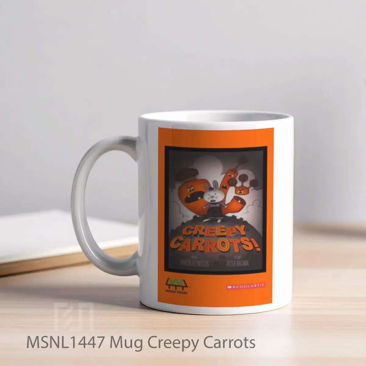 Mug Creepy Carrots Gelas Keramik Tema Film MSNL1447 - Tampak Kiri