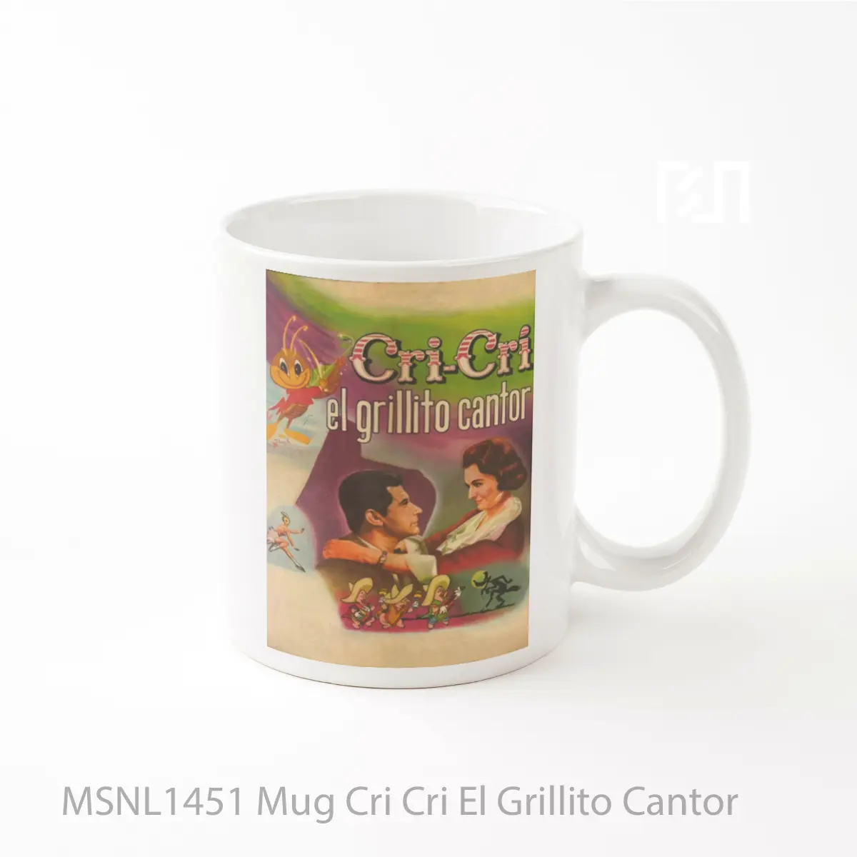 Mug Cri Cri El Grillito Cantor Gelas Keramik Tema Film MSNL1451