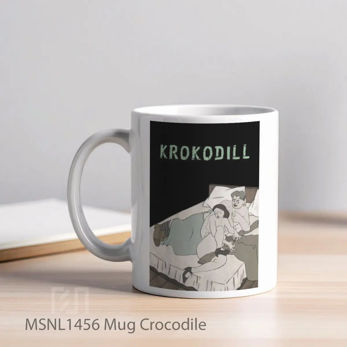Mug Crocodile Gelas Keramik Tema Film MSNL1456 - Tampak Kiri