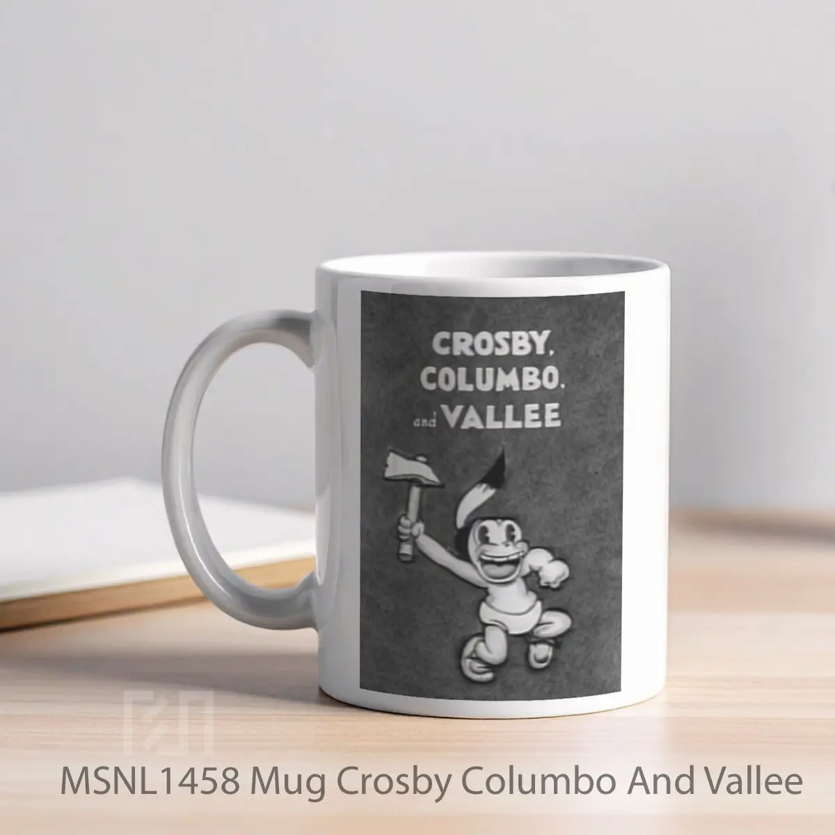 Mug Crosby Columbo And Vallee Gelas Keramik Tema Film MSNL1458 - Tampak Kiri
