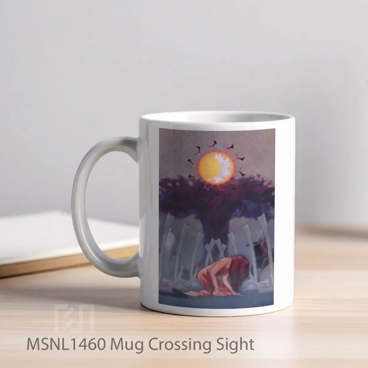 Mug Crossing Sight Gelas Keramik Tema Film MSNL1460 - Tampak Kiri