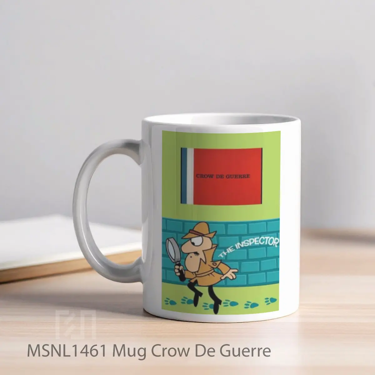Mug Crow De Guerre Gelas Keramik Tema Film MSNL1461 - Tampak Kiri