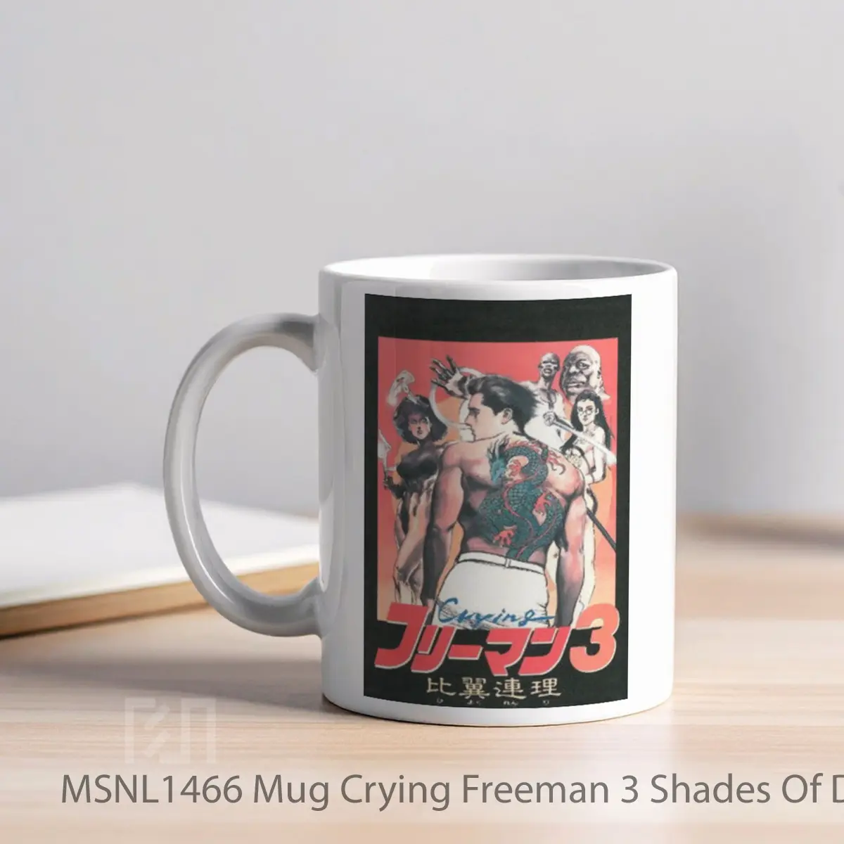 Mug Crying Freeman 3 Shades Of Death Part 2 Gelas Keramik Tema Film MSNL1466 - Tampak Kiri