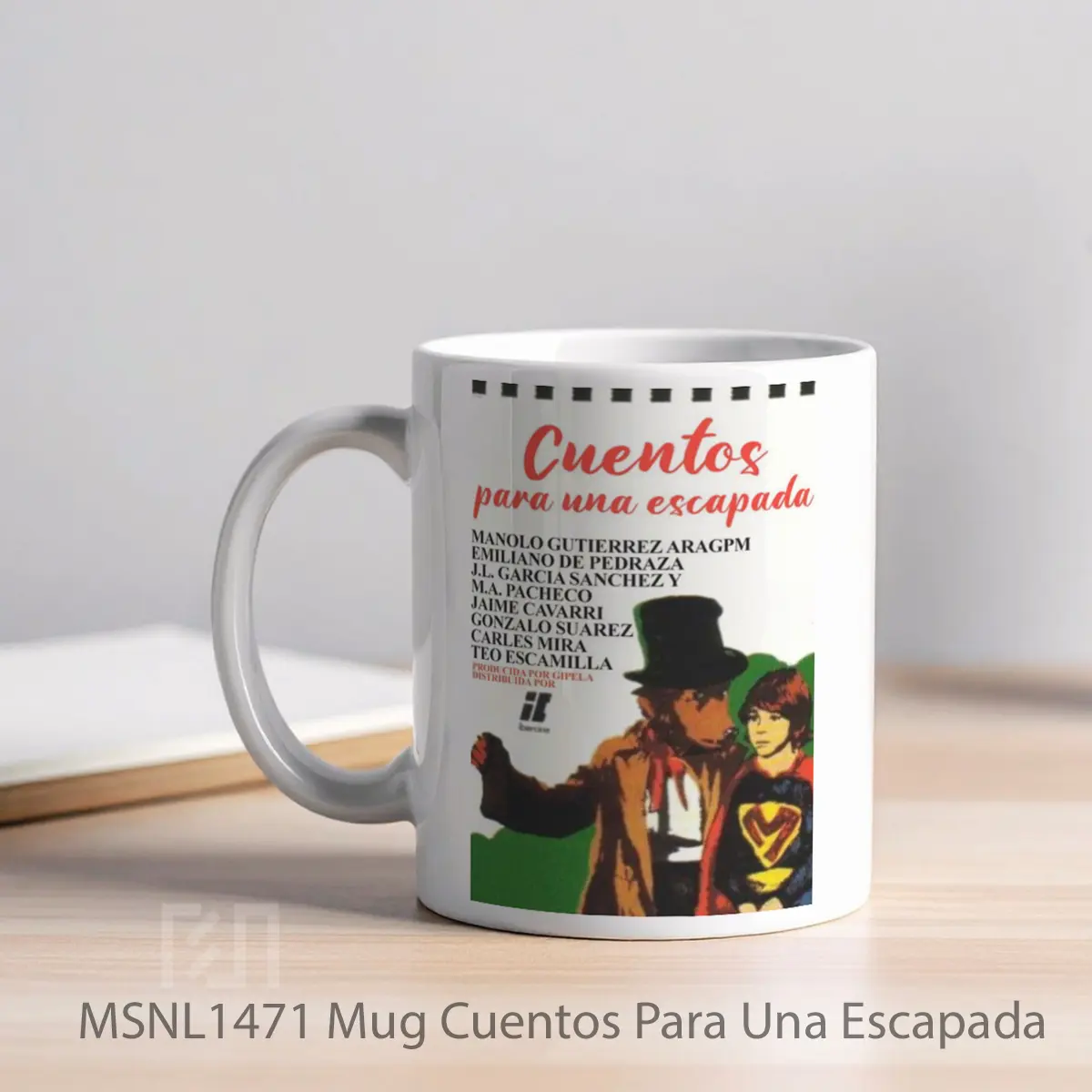 Mug Cuentos Para Una Escapada Gelas Keramik Tema Film MSNL1471 - Tampak Kiri