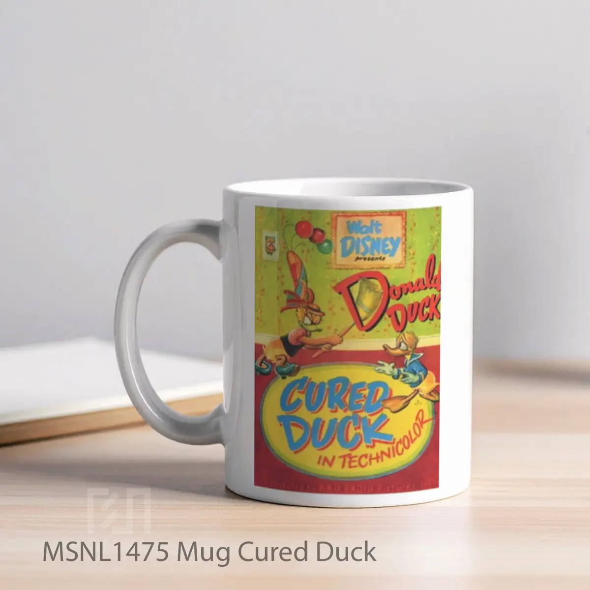 Mug Cured Duck Gelas Keramik Tema Film MSNL1475 - Tampak Kiri