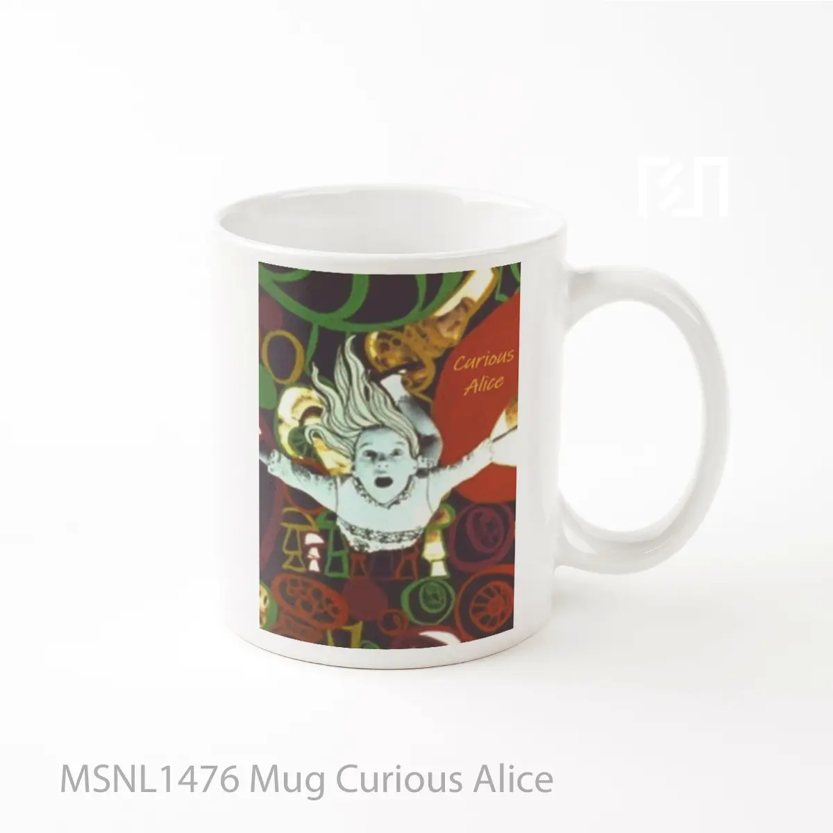 Mug Curious Alice Gelas Keramik Tema Film MSNL1476