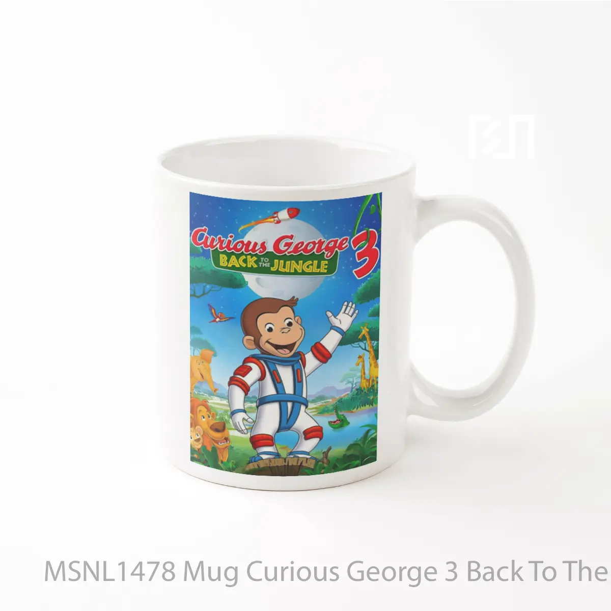 Mug Curious George 3 Back To The Jungle Gelas Keramik Tema Film MSNL1478