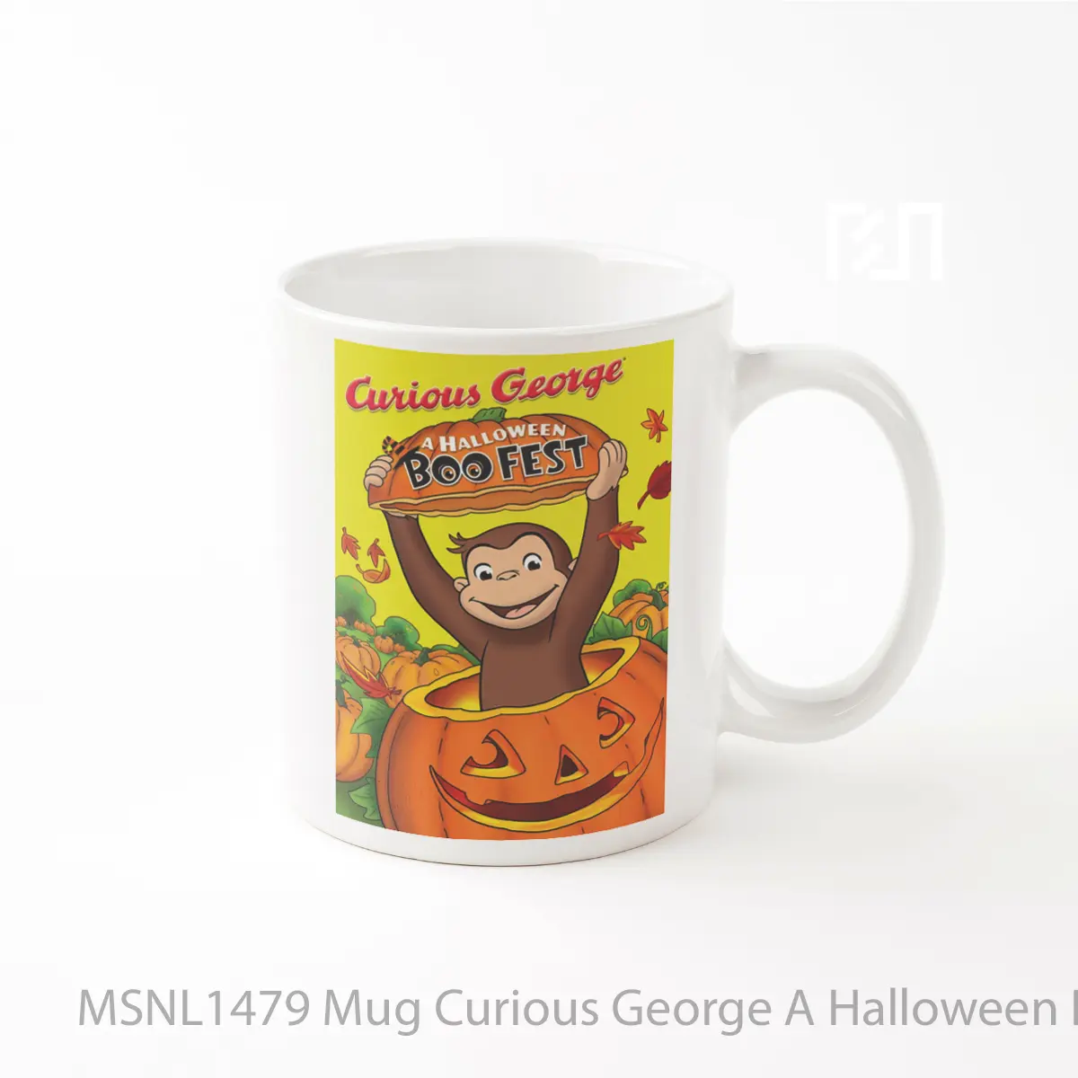 Mug Curious George A Halloween Boo Fest Gelas Keramik Tema Film MSNL1479