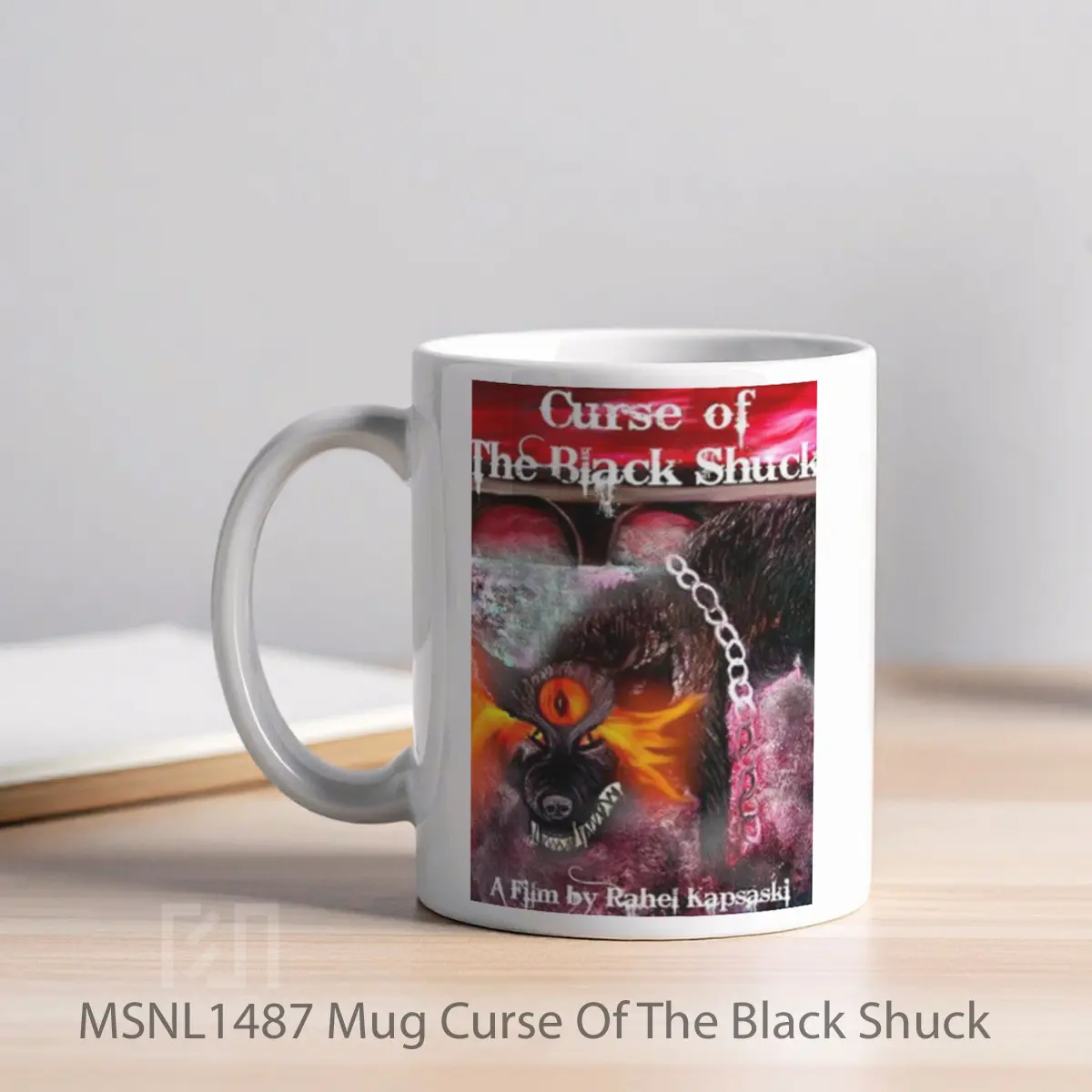 Mug Curse Of The Black Shuck Gelas Keramik Tema Film MSNL1487 - Tampak Kiri