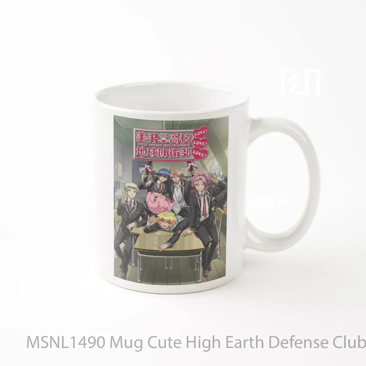 Mug Cute High Earth Defense Club Love Love Love Gelas Keramik Tema Film MSNL1490