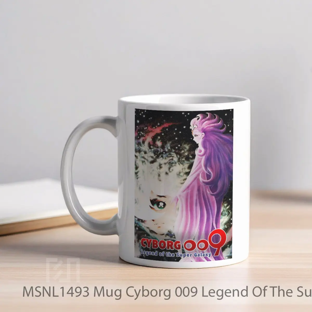 Mug Cyborg 009 Legend Of The Super Galaxy Gelas Keramik Tema Film MSNL1493 - Tampak Kiri