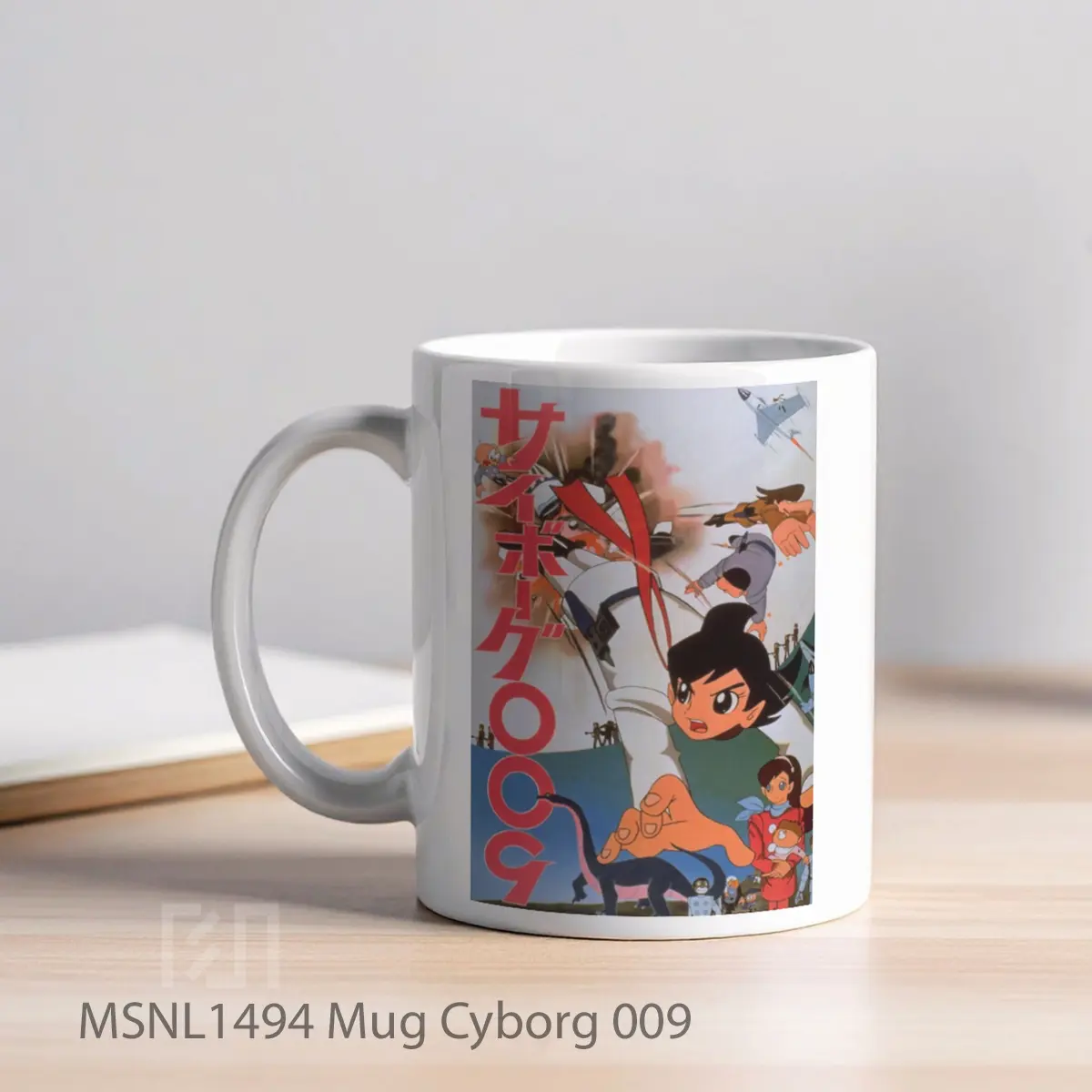 Mug Cyborg 009 Gelas Keramik Tema Film MSNL1494 - Tampak Kiri