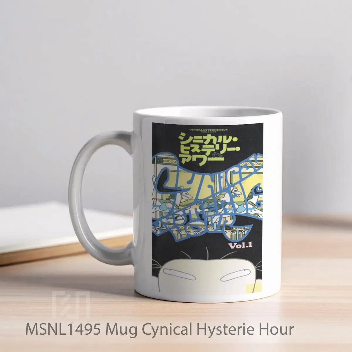 Mug Cynical Hysterie Hour Gelas Keramik Tema Film MSNL1495 - Tampak Kiri