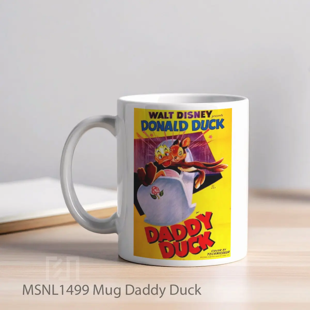 Mug Daddy Duck Gelas Keramik Tema Film MSNL1499 - Tampak Kiri