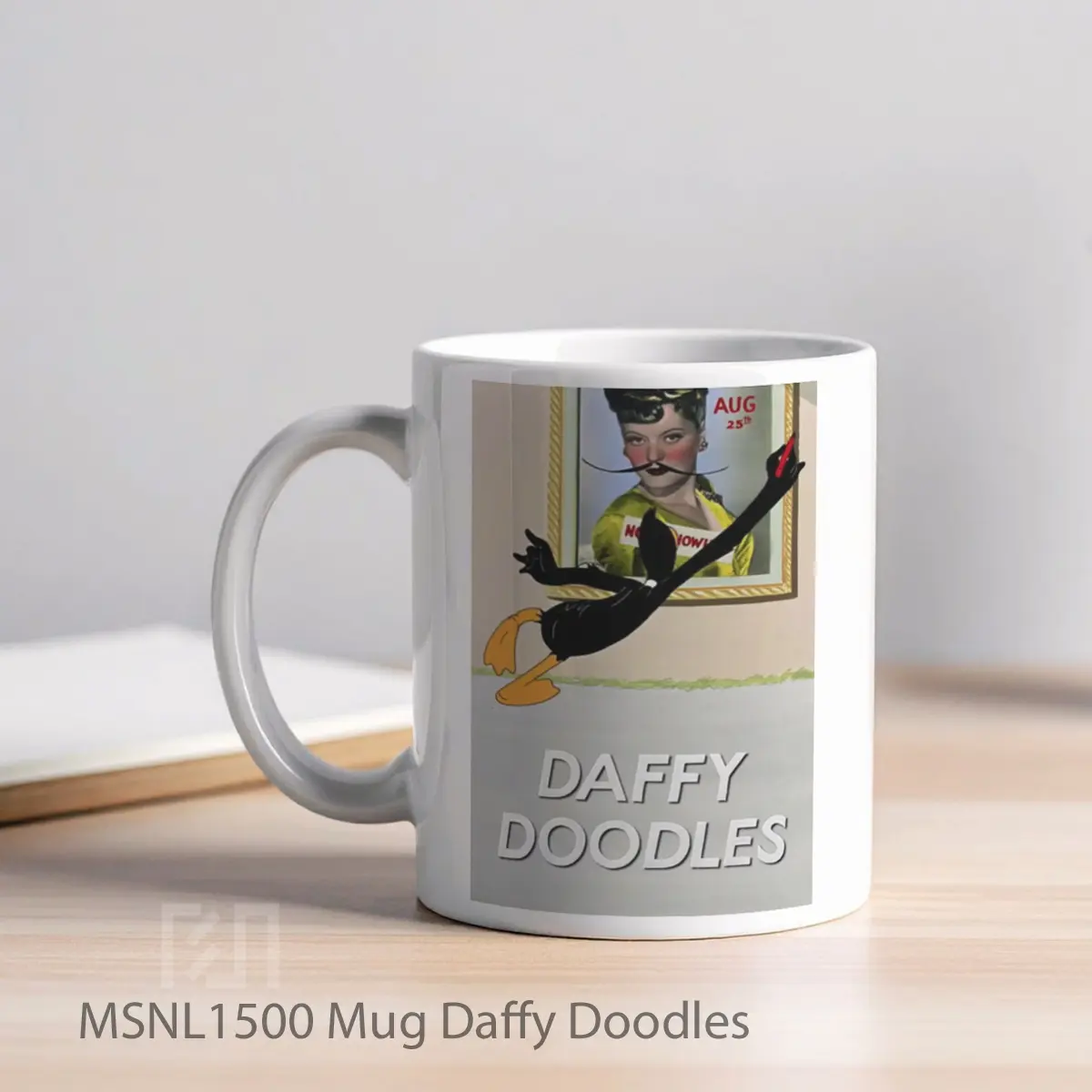 Mug Daffy Doodles Gelas Keramik Tema Film MSNL1500 - Tampak Kiri