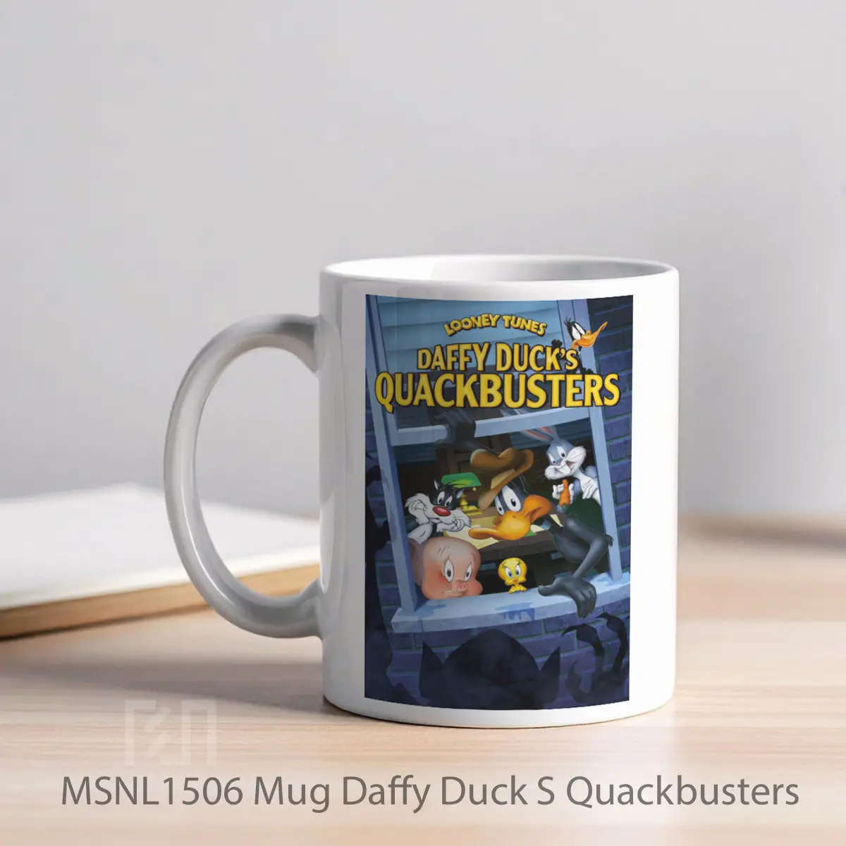 Mug Daffy Duck S Quackbusters Gelas Keramik Tema Film MSNL1506 - Tampak Kiri