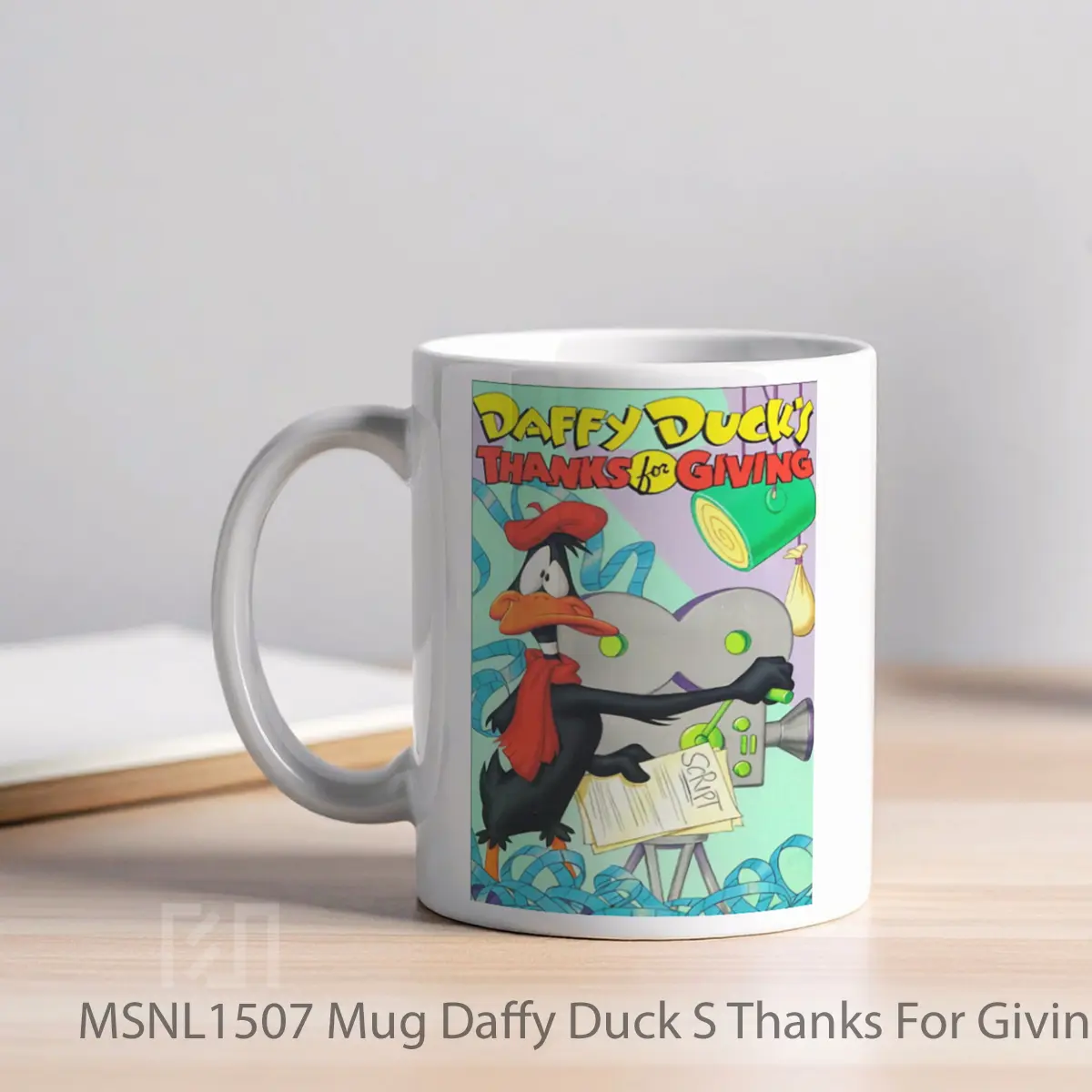 Mug Daffy Duck S Thanks For Giving Special Gelas Keramik Tema Film MSNL1507 - Tampak Kiri
