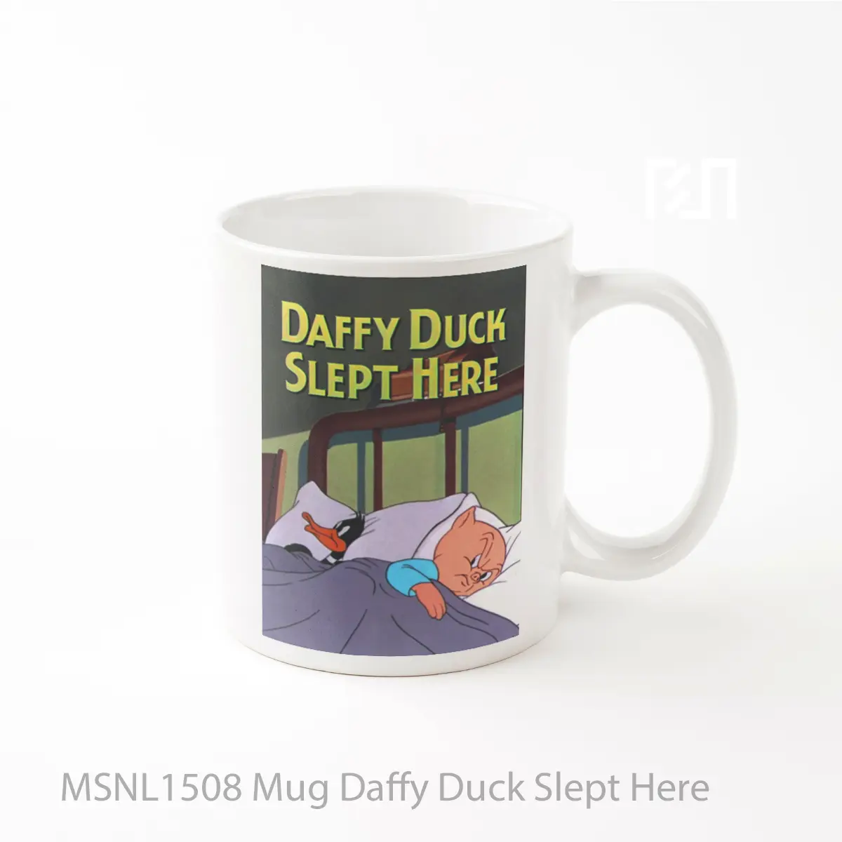 Mug Daffy Duck Slept Here Gelas Keramik Tema Film MSNL1508