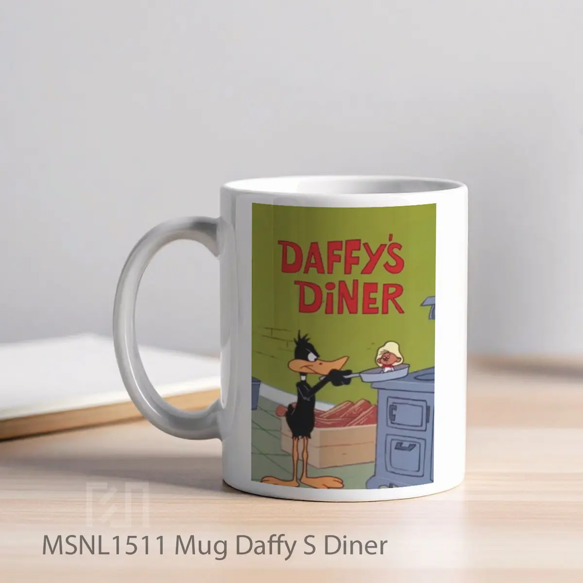 Mug Daffy S Diner Gelas Keramik Tema Film MSNL1511 - Tampak Kiri