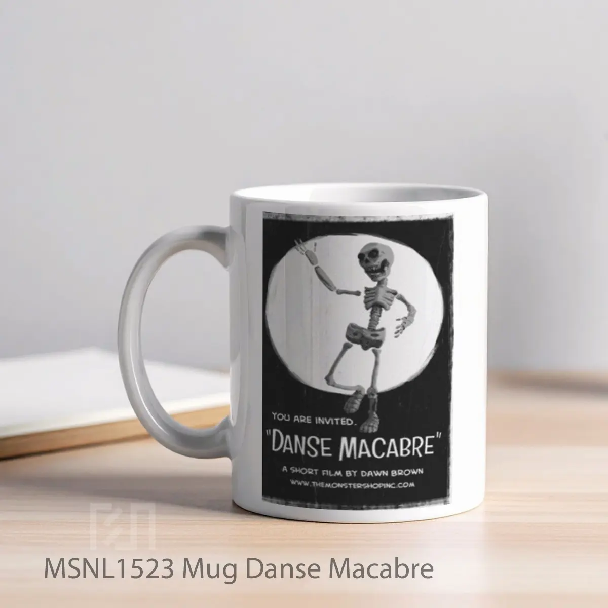 Mug Danse Macabre Gelas Keramik Tema Film MSNL1523 - Tampak Kiri