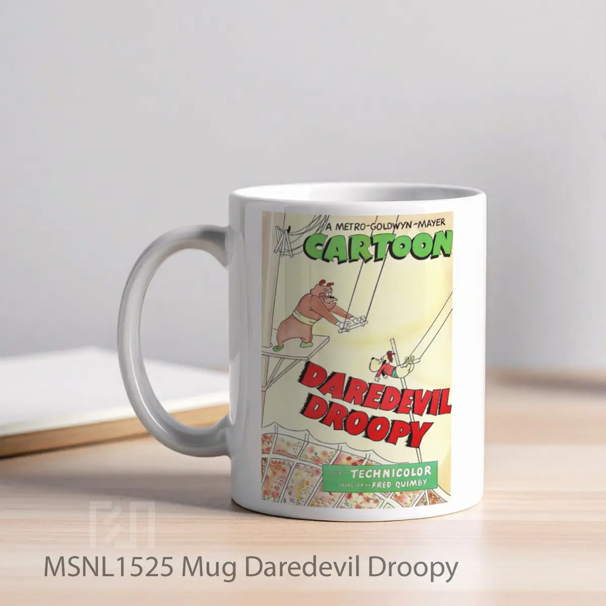 Mug Daredevil Droopy Gelas Keramik Tema Film MSNL1525 - Tampak Kiri