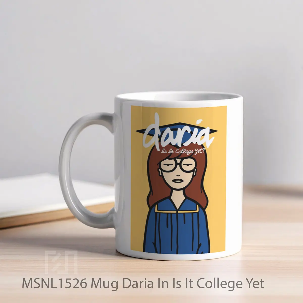 Mug Daria In Is It College Yet Gelas Keramik Tema Film MSNL1526 - Tampak Kiri