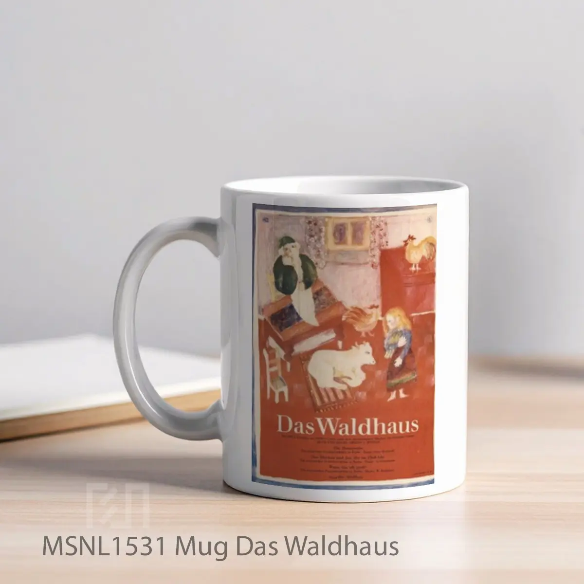 Mug Das Waldhaus Gelas Keramik Tema Film MSNL1531 - Tampak Kiri