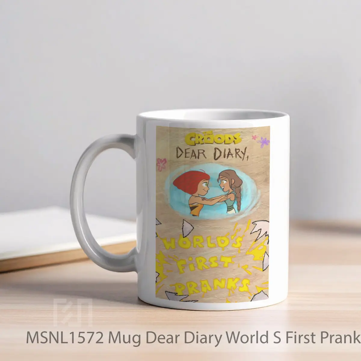 Mug Dear Diary World S First Pranks Gelas Keramik Tema Film MSNL1572 - Tampak Kiri