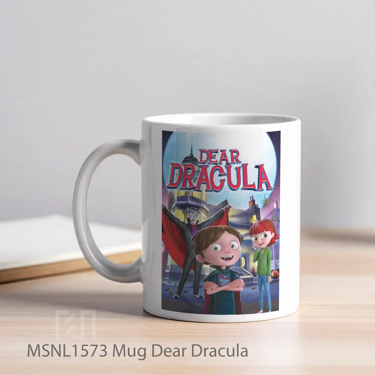Mug Dear Dracula Gelas Keramik Tema Film MSNL1573 - Tampak Kiri