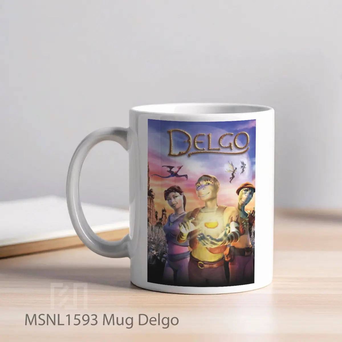 Mug Delgo Gelas Keramik Tema Film MSNL1593 - Tampak Kiri