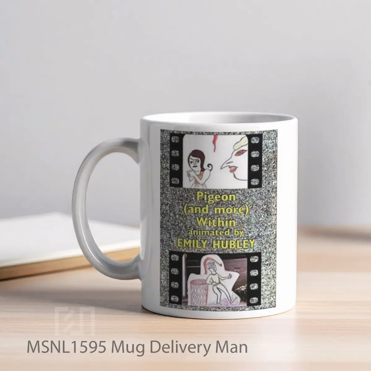 Mug Delivery Man Gelas Keramik Tema Film MSNL1595 - Tampak Kiri
