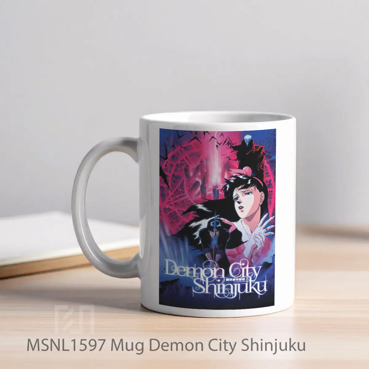 Mug Demon City Shinjuku Gelas Keramik Tema Film MSNL1597 - Tampak Kiri