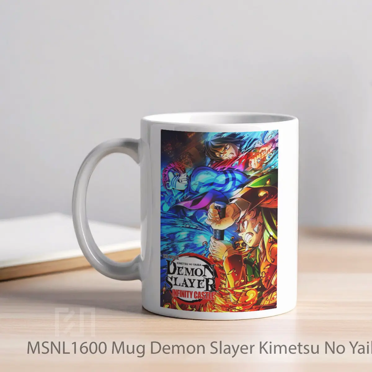 Mug Demon Slayer Kimetsu No Yaiba Infinity Castle Gelas Keramik Tema Film MSNL1600 - Tampak Kiri