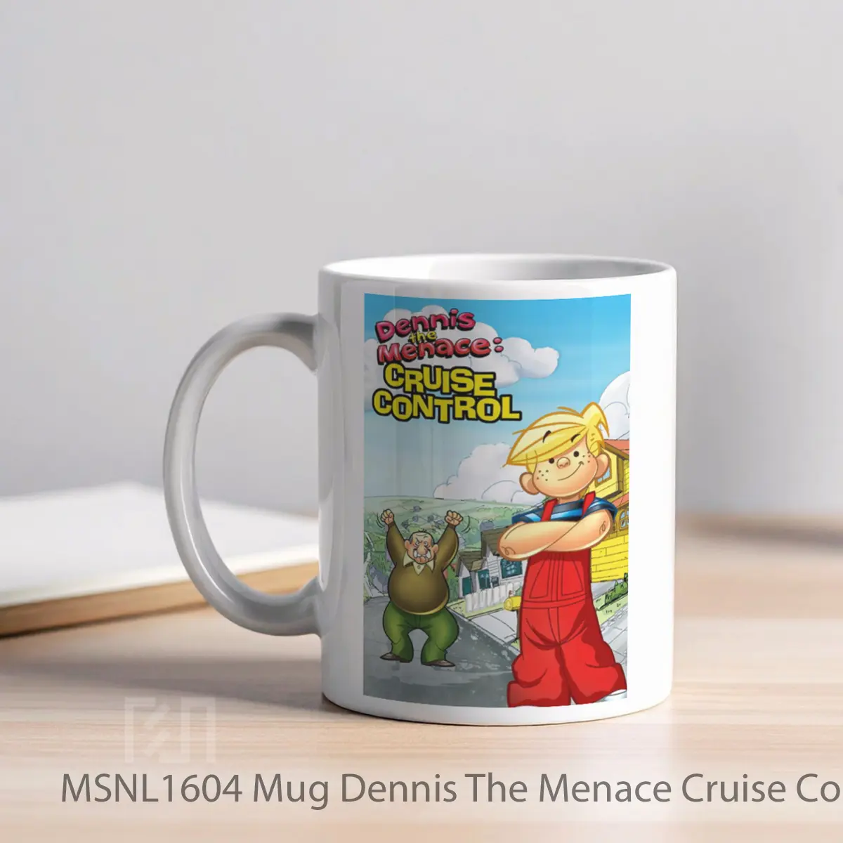 Mug Dennis The Menace Cruise Control Gelas Keramik Tema Film MSNL1604 - Tampak Kiri