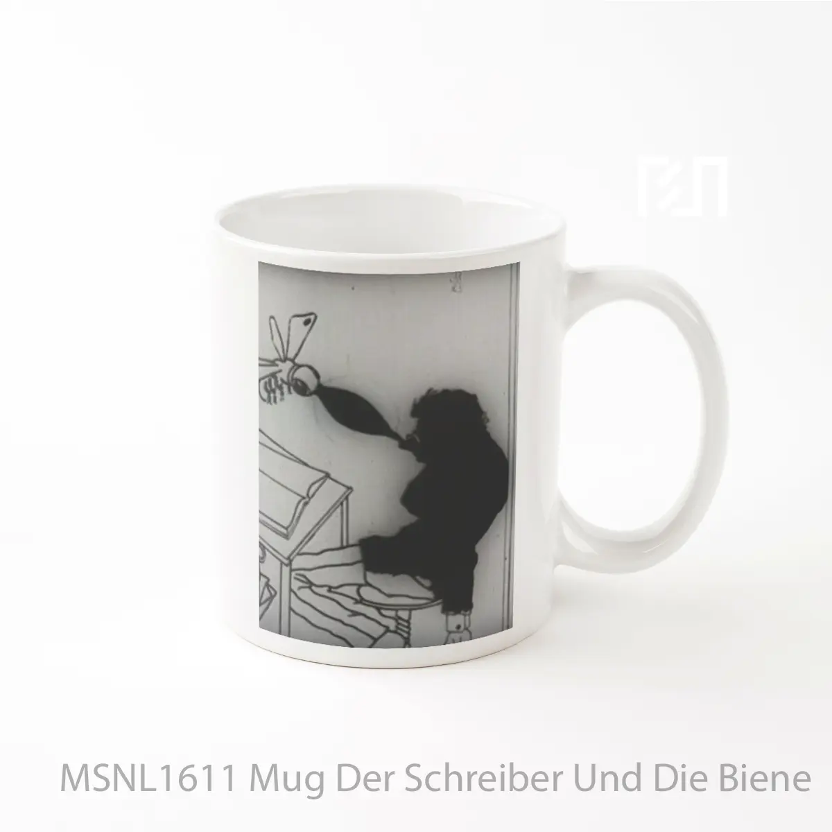Mug Der Schreiber Und Die Biene Gelas Keramik Tema Film MSNL1611