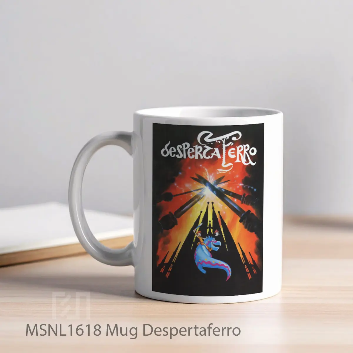 Mug Despertaferro Gelas Keramik Tema Film MSNL1618 - Tampak Kiri