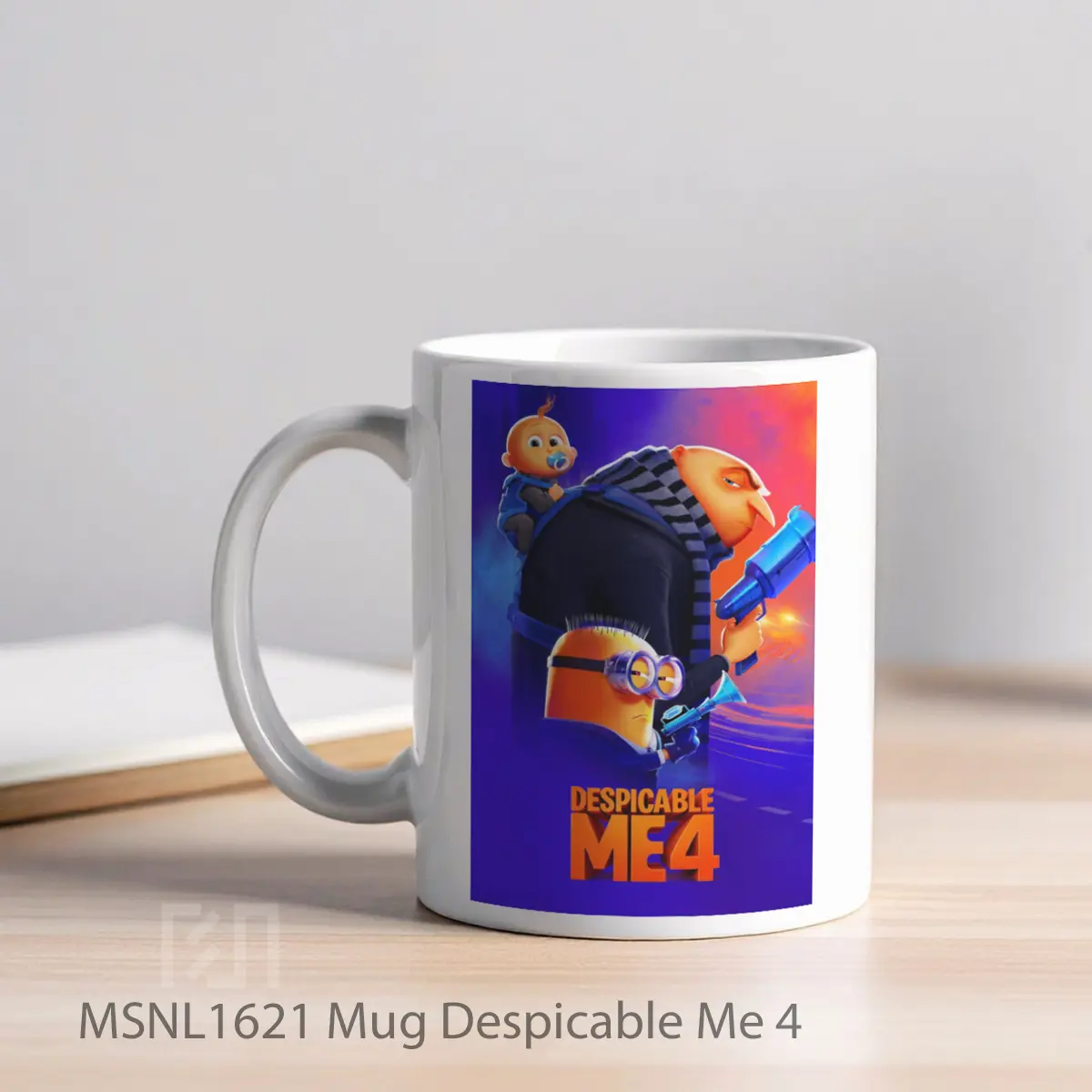 Mug Despicable Me 4 Gelas Keramik Tema Film MSNL1621 - Tampak Kiri