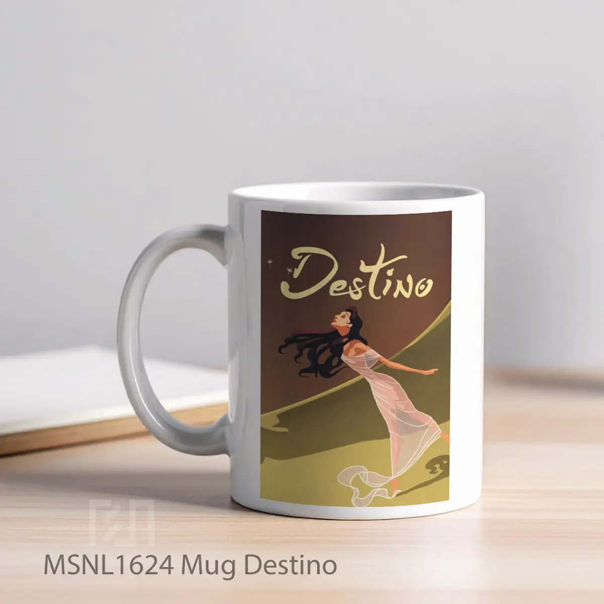 Mug Destino Gelas Keramik Tema Film MSNL1624 - Tampak Kiri