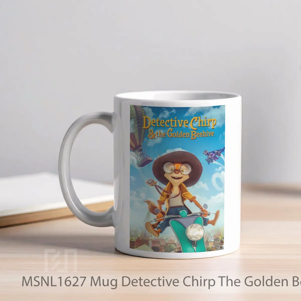 Mug Detective Chirp The Golden Beehive Gelas Keramik Tema Film MSNL1627 - Tampak Kiri