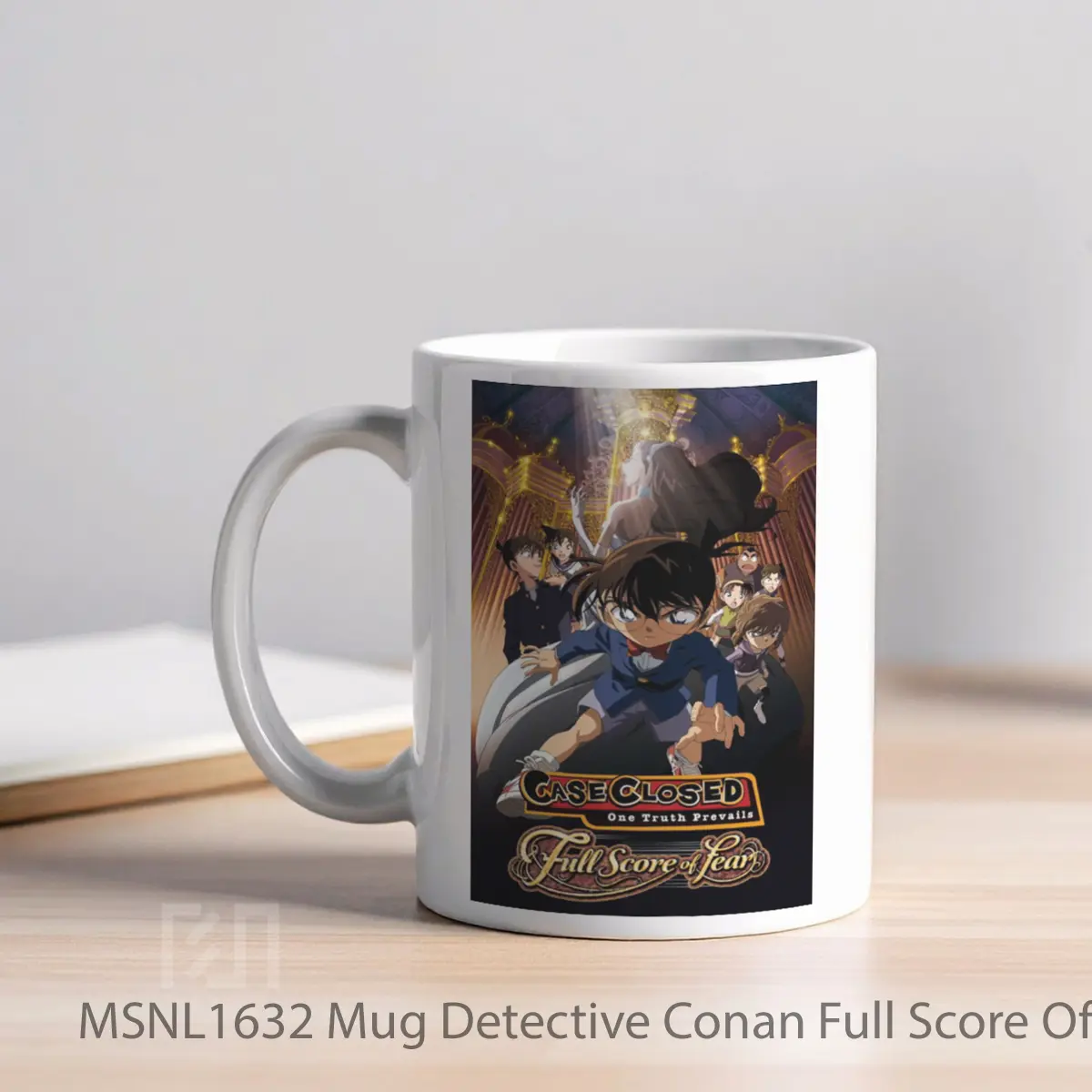 Mug Detective Conan Full Score Of Fear Gelas Keramik Tema Film MSNL1632 - Tampak Kiri